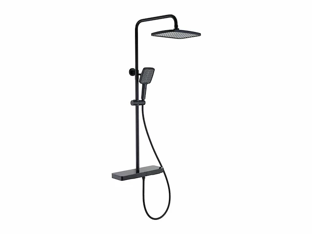 Mawialux thermostatisch opbouw regendoucheset - mat zwart - afbeelding 1 van  8