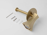 Mawialux toilet accessoire set - geborsteld goud - 4 delig - afbeelding 7 van  25