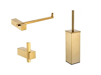 Mawialux toilet accessoire set - geborsteld goud - afbeelding 1 van  5