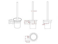Mawialux toilet accessoire set geborsteld rvs - afbeelding 4 van  5