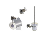 Mawialux toilet accessoire set geborsteld rvs - afbeelding 1 van  4