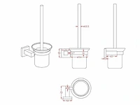 Mawialux toilet accessoire set geborsteld rvs - afbeelding 4 van  5
