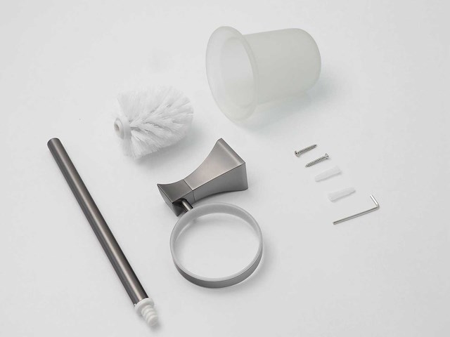 Mawialux toilet accessoire set gunmetal grey 4 delig - afbeelding 23 van  25