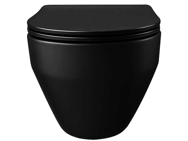 Mawialux turbo flush toilet - mat zwart - afbeelding 2 van  3