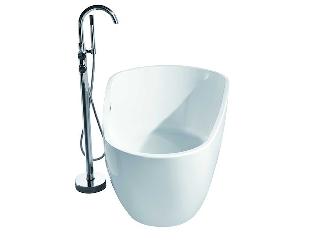 Mawialux vrijstaand acryl bad - keuze uit mat wit of glans wit - afbeelding 5 van  8