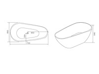 Mawialux vrijstaand acryl bad - keuze uit mat wit of glans wit - afbeelding 7 van  8