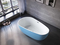 Mawialux vrijstaand acryl bad - keuze uit mat wit of glans wit - afbeelding 1 van  8