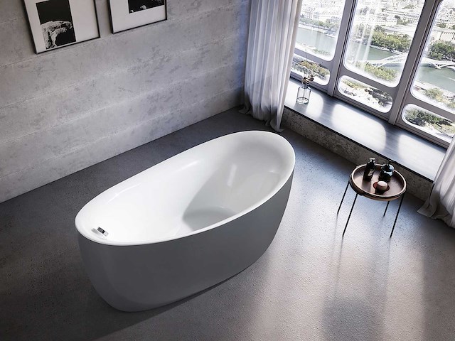 Mawialux vrijstaand acryl bad - keuze uit mat/glans wit - afbeelding 1 van  9