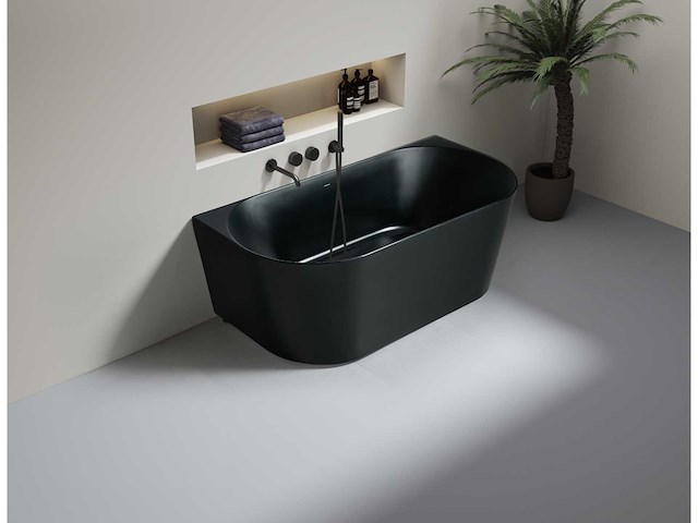 Mawialux vrijstaand acryl bad - mat zwart - afbeelding 3 van  5