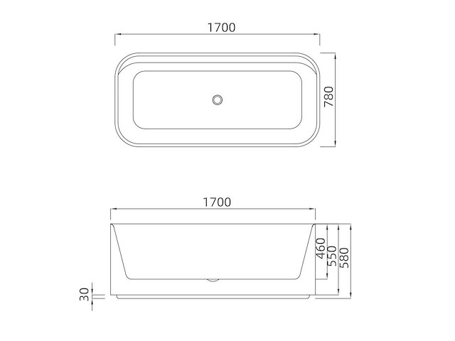 Mawialux vrijstaand acryl design bad - mat wit - afbeelding 8 van  9