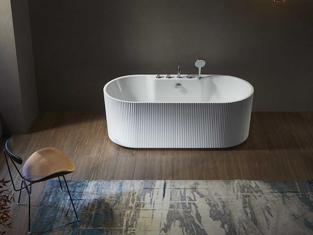 Mawialux vrijstaand acryl design bad met kraanwerk - keuze uit 3 kleuren - afbeelding 9 van  11