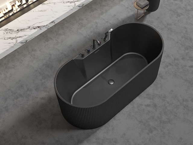 Mawialux vrijstaand acryl design bad met kraanwerk - keuze uit 3 kleuren - afbeelding 4 van  11