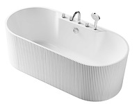 Mawialux vrijstaand acryl design bad met kraanwerk - keuze uit 3 kleuren - afbeelding 11 van  11