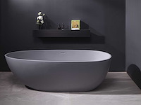 Mawialux vrijstaand bad - solid surface - mat grijs - afbeelding 3 van  8