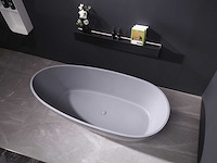 Mawialux vrijstaand bad - solid surface - mat grijs - afbeelding 2 van  8