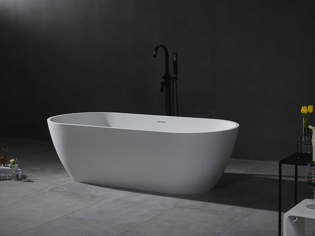 Mawialux vrijstaand bad - solid surface - mat wit - afbeelding 2 van  5