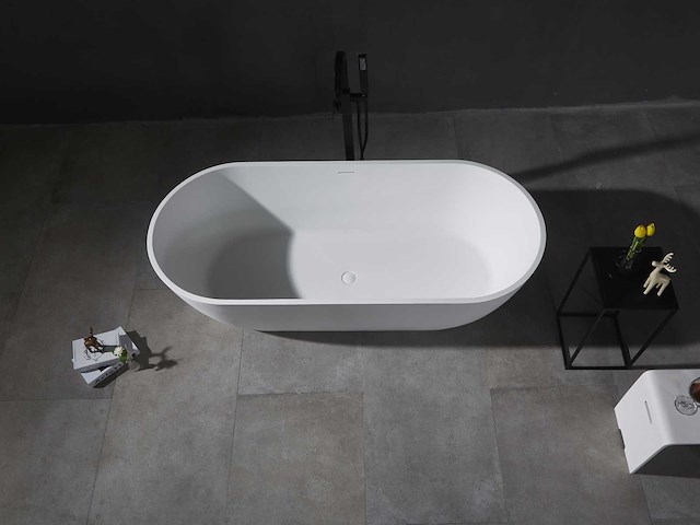 Mawialux vrijstaand bad - solid surface - mat wit - afbeelding 4 van  5