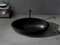 Mawialux vrijstaand bad - solid surface - mat zwart - afbeelding 2 van  7