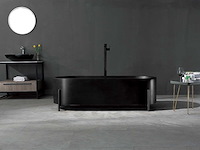 Mawialux vrijstaand bad - solid surface - mat zwart - afbeelding 4 van  5