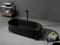 Mawialux vrijstaand bad - solid surface - mat zwart - afbeelding 2 van  5