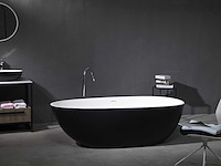 Mawialux vrijstaand bad - solid surface - wit/zwart - afbeelding 3 van  9