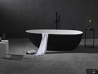 Mawialux vrijstaand bad - solid surface - wit/zwart - afbeelding 5 van  9