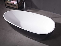 Mawialux vrijstaand bad - solid surface - wit/zwart - afbeelding 2 van  8