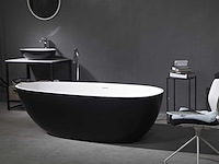 Mawialux vrijstaand bad - solid surface - wit/zwart - afbeelding 4 van  8