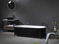 Mawialux vrijstaand bad - solid surface - wit/zwart - afbeelding 1 van  8