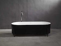 Mawialux vrijstaand bad - solid surface - wit/zwart - afbeelding 4 van  8