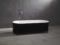 Mawialux vrijstaand bad - solid surface - wit/zwart - afbeelding 5 van  8