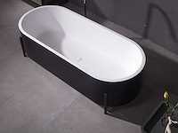 Mawialux vrijstaand bad - solid surface - wit/zwart - afbeelding 7 van  8