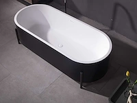 Mawialux vrijstaand bad - solid surface - wit/zwart - afbeelding 6 van  8