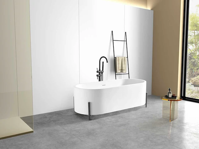 Mawialux vrijstaand bad - solid surface (beschikbaar in 2 kleuren) - afbeelding 4 van  15