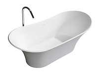 Mawialux vrijstaand design bad - solid surface - mat wit - afbeelding 9 van  10