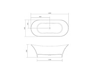 Mawialux vrijstaand design bad - solid surface - mat wit - afbeelding 10 van  10