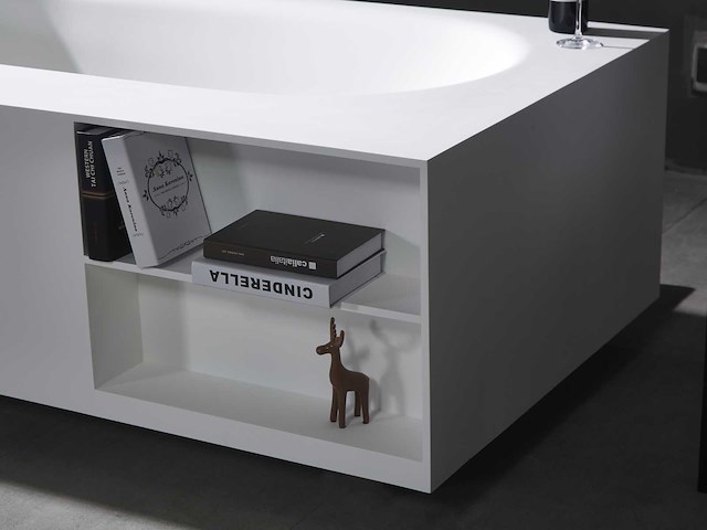 Mawialux vrijstaand design bad - solid surface - mat wit - afbeelding 5 van  7