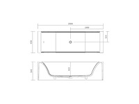 Mawialux vrijstaand design bad - solid surface - mat wit - afbeelding 6 van  7