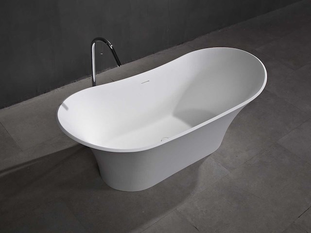 Mawialux vrijstaand design bad - solid surface - mat wit - afbeelding 3 van  6