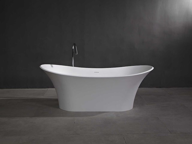 Mawialux vrijstaand design bad - solid surface - mat wit - afbeelding 1 van  6