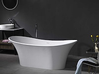 Mawialux vrijstaand design bad - solid surface - mat wit - afbeelding 2 van  6