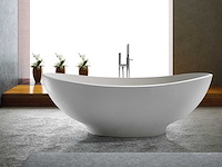 Mawialux vrijstaand design bad - solid surface - mat wit - afbeelding 1 van  8
