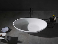 Mawialux vrijstaand design bad - solid surface - mat wit - afbeelding 3 van  8