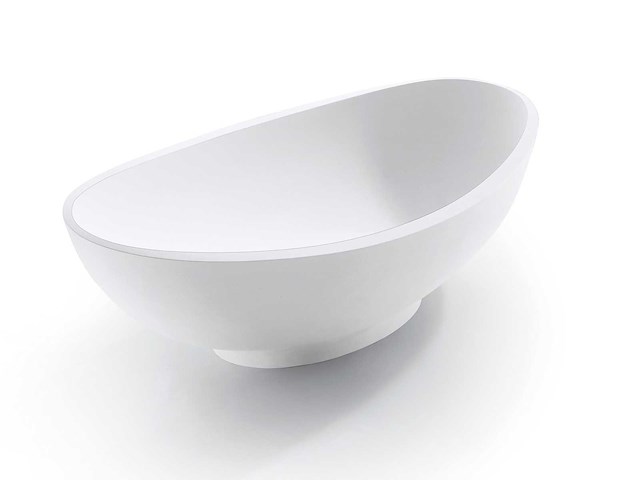 Mawialux vrijstaand design bad - solid surface - mat wit - afbeelding 7 van  8