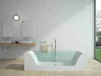 Mawialux vrijstaand design bad - solid surface - mat wit