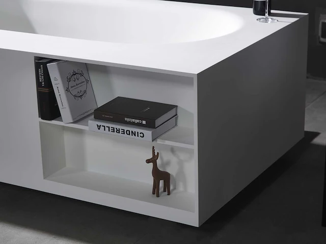 Mawialux vrijstaand design bad - solid surface - mat wit - afbeelding 5 van  7