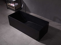 Mawialux vrijstaand design bad - solid surface - mat zwart - afbeelding 2 van  7