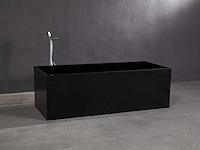 Mawialux vrijstaand design bad - solid surface - mat zwart - afbeelding 3 van  7