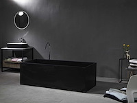 Mawialux vrijstaand design bad - solid surface - mat zwart - afbeelding 4 van  7