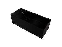 Mawialux vrijstaand design bad - solid surface - mat zwart - afbeelding 5 van  7